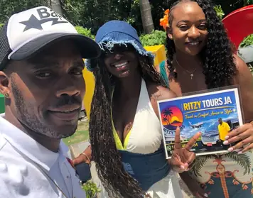 Ritzy Tours JA driver with happy guests