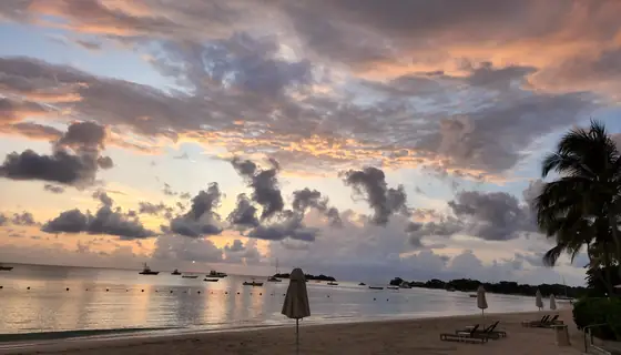 Seven Mile Beach, Negril, at sunset
