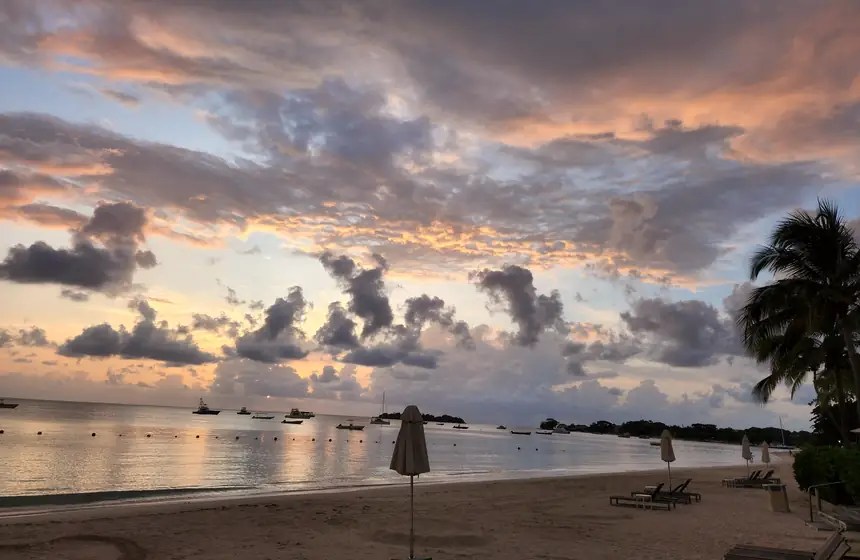 Seven Mile Beach, Negril, at sunset