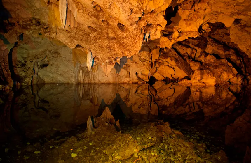 Inside the Green Grotto Caves, Jamaica