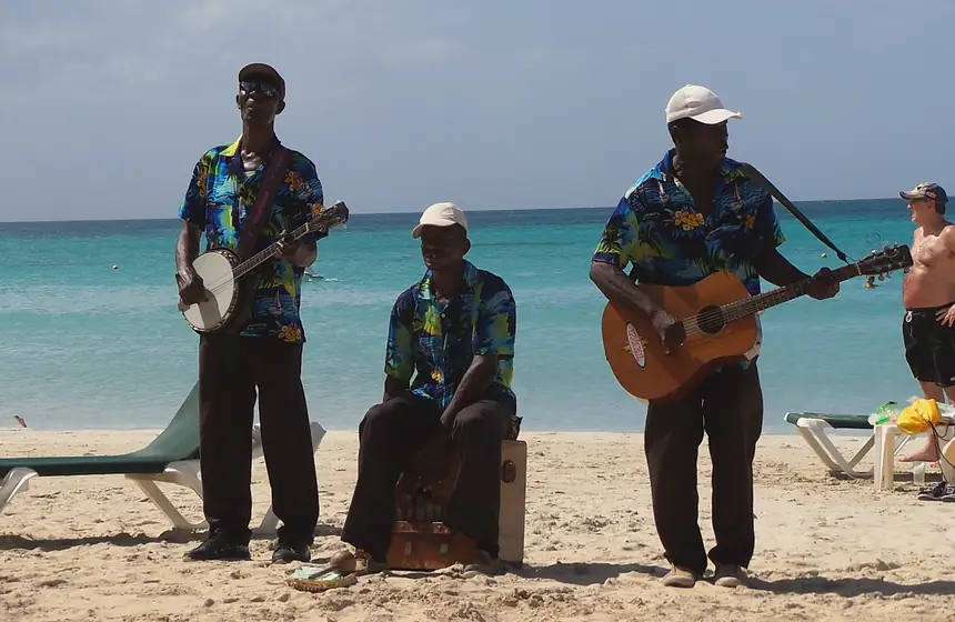 Musicians on the beach in Negril