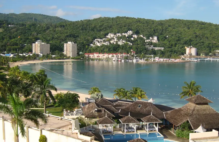 Beach and town of Ocho Rios
