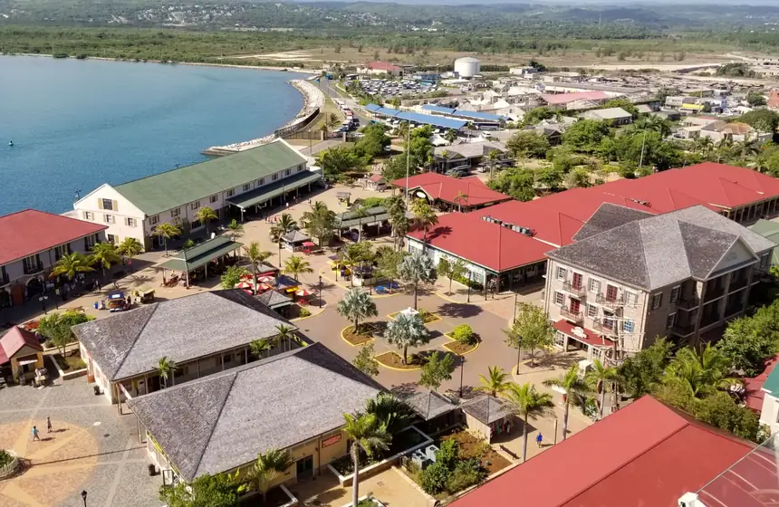 Falmouth, Jamaica, from above